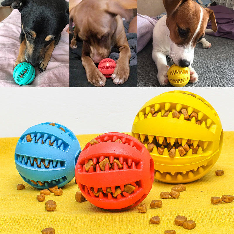 Dog Slow Feeder Ball – Rubber Interactive Treat Toy