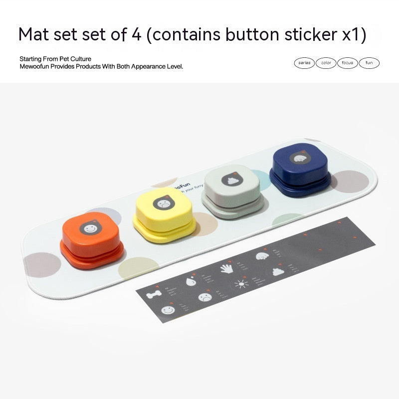 Recordable Pet Communication Buttons – 4 Colors Talking Training Set