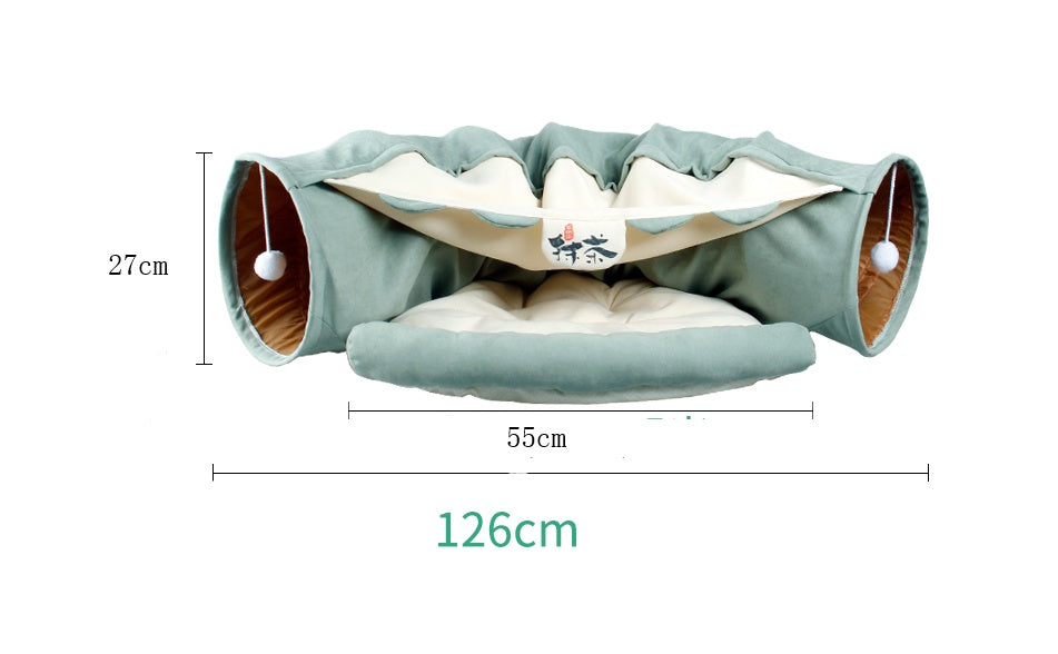 Cat Tunnel Toy – Collapsible Interactive Play Tube for Cats & Rabbits
