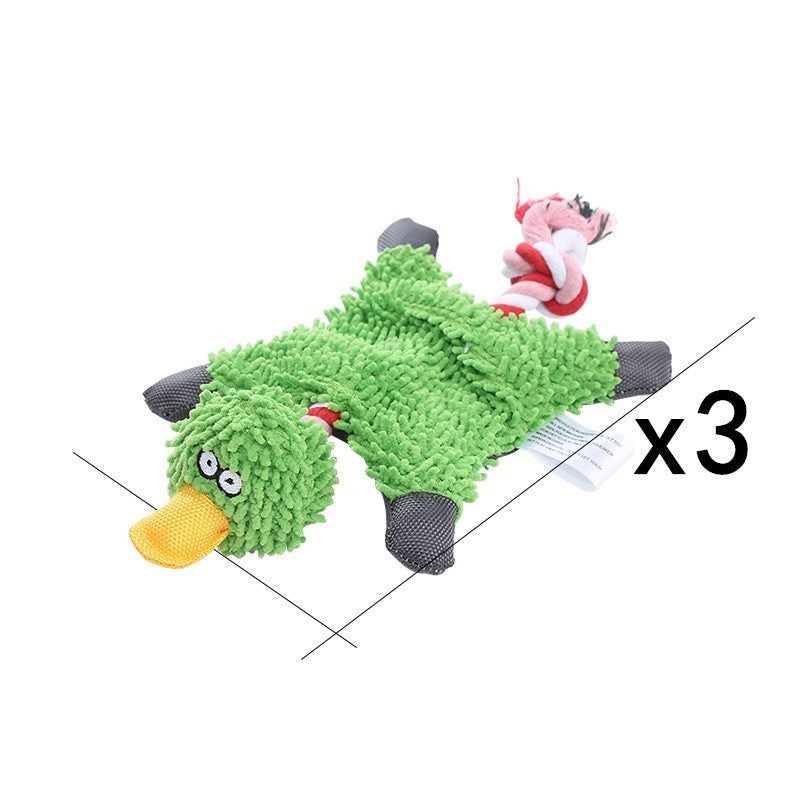 Donkey Plush Dog Toy – Corduroy Chew Squeaky Training Toy