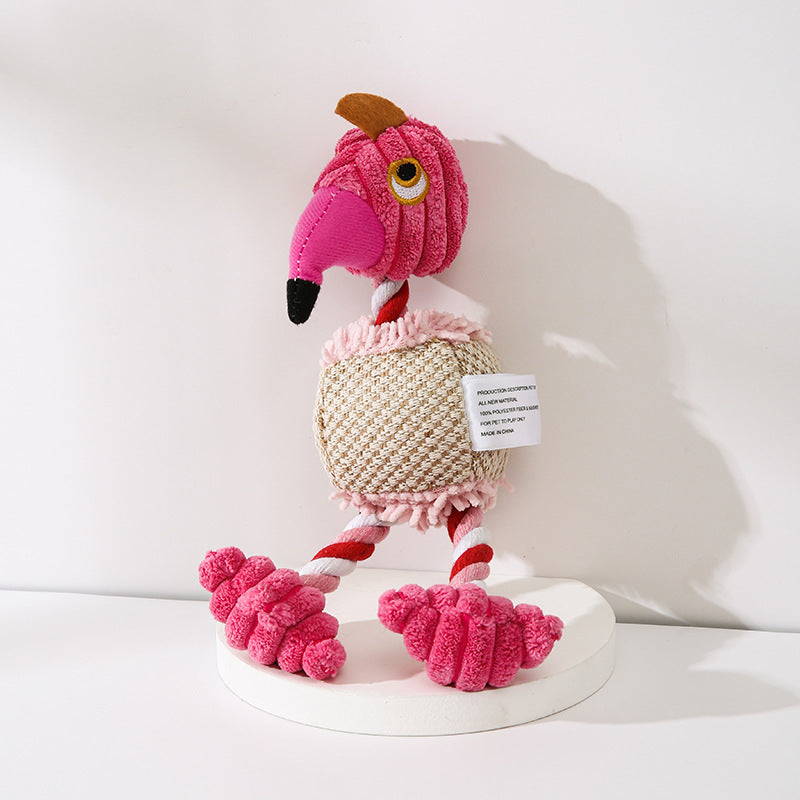 Donkey Plush Dog Toy – Corduroy Chew Squeaky Training Toy