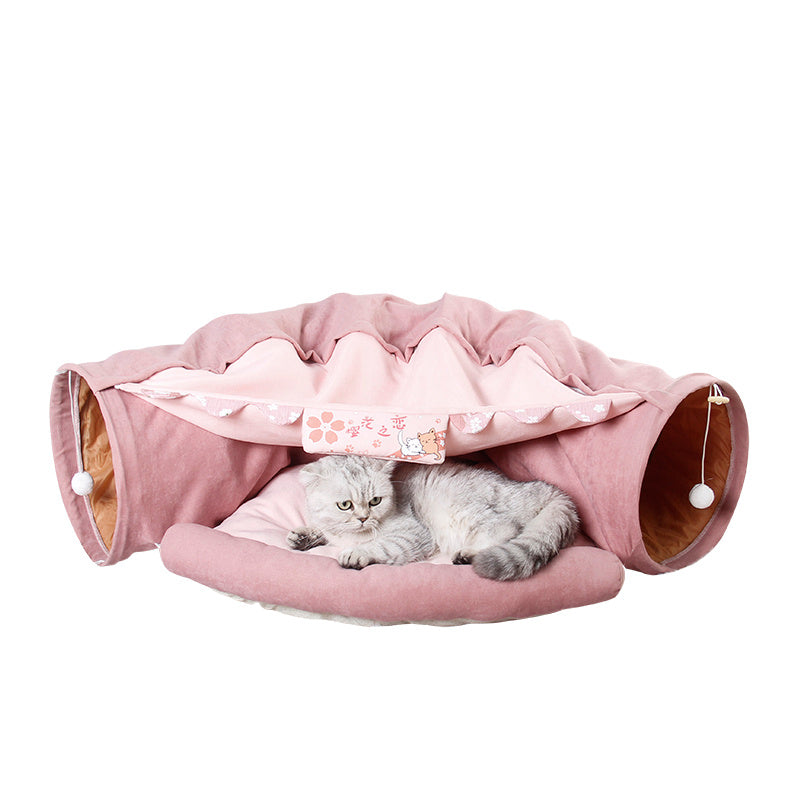 Cat Tunnel Toy – Collapsible Interactive Play Tube for Cats & Rabbits