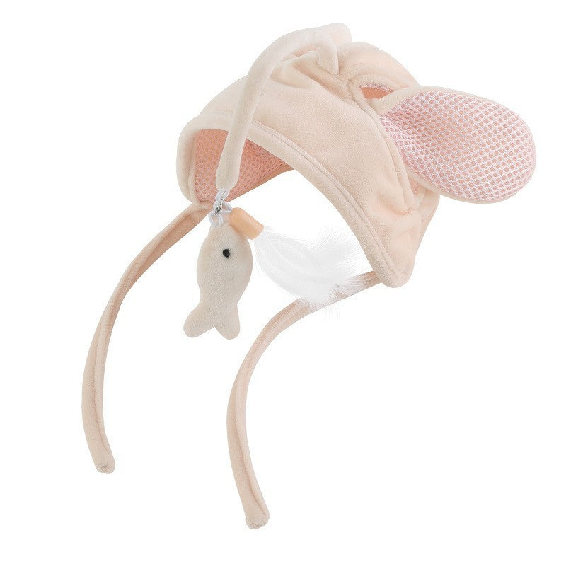 Funny Feather Headband – Interactive Cat Teaser Stick Toy