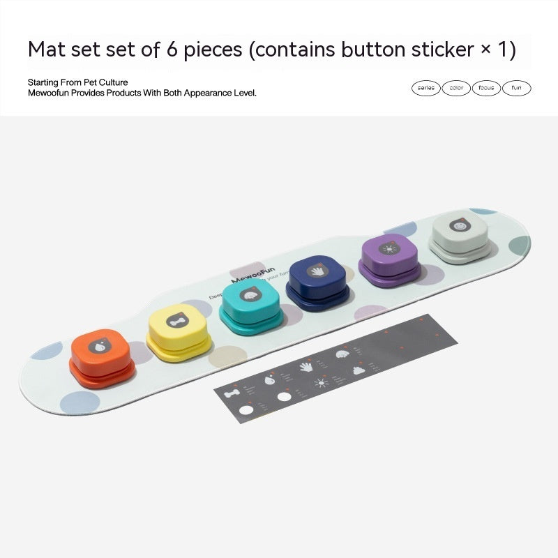 Recordable Pet Communication Buttons – 4 Colors Talking Training Set