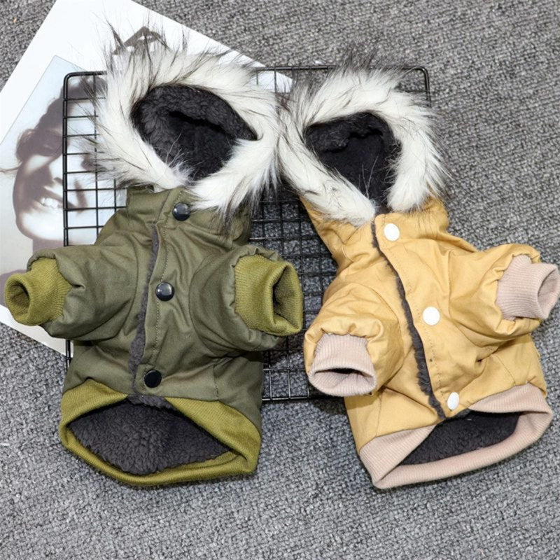Double-Layer Fleece Dog Clothes – Warm Winter Outfit