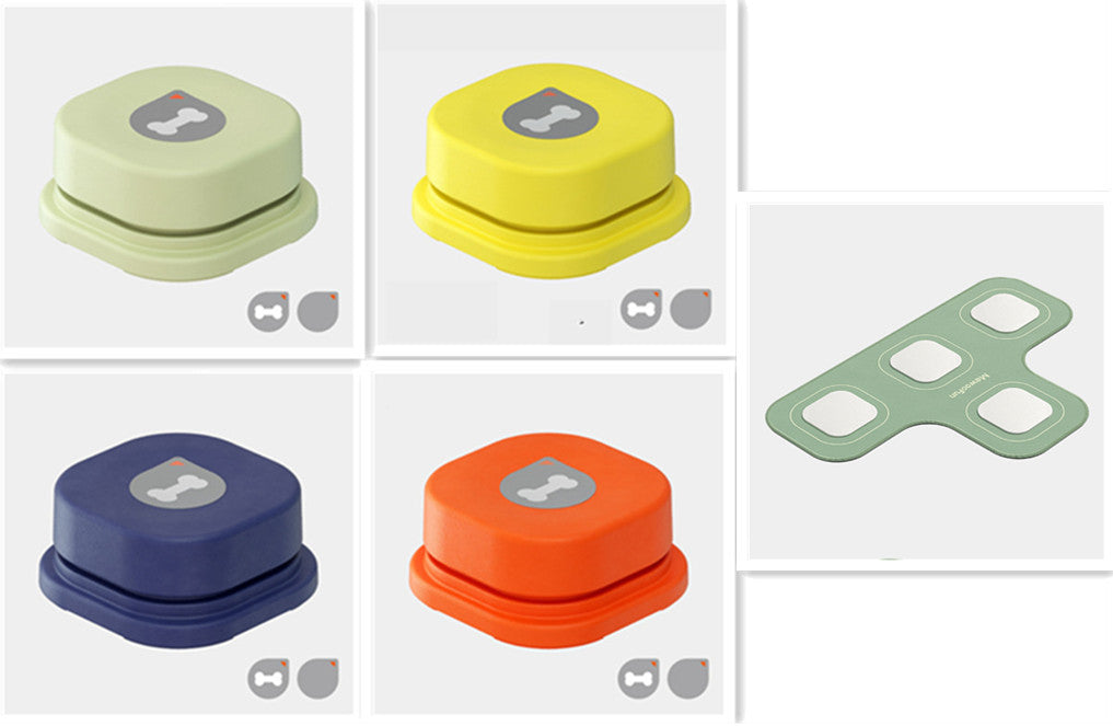 Recordable Pet Communication Buttons – 4 Colors Talking Training Set