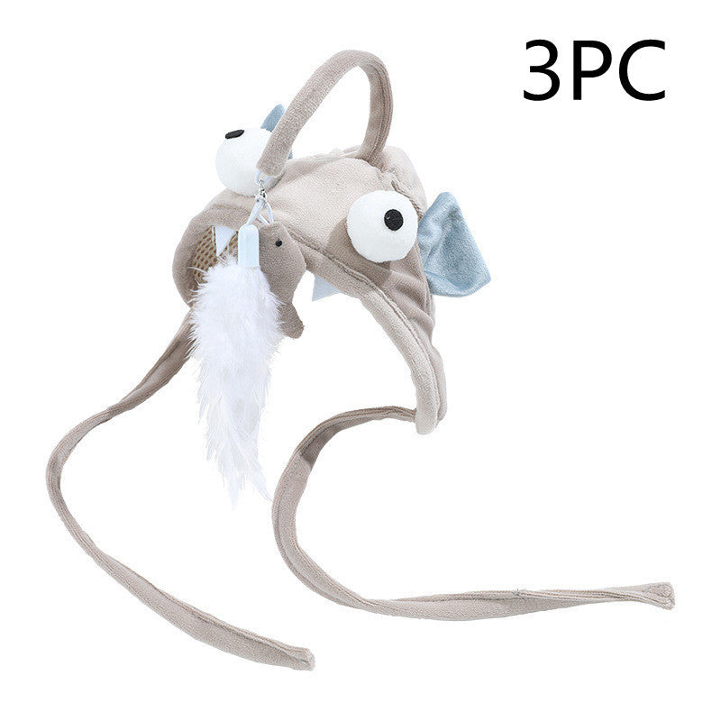 Funny Feather Headband – Interactive Cat Teaser Stick Toy