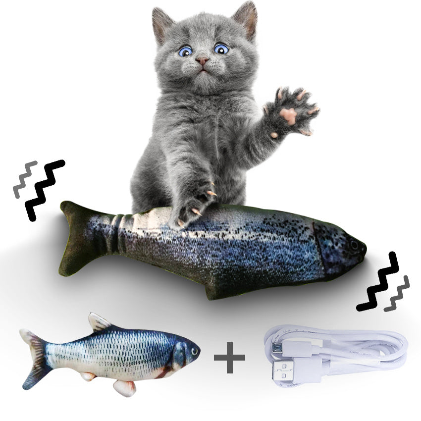 Electric Jumping Fish Toy – Realistic Flopping Fish Without Catnip