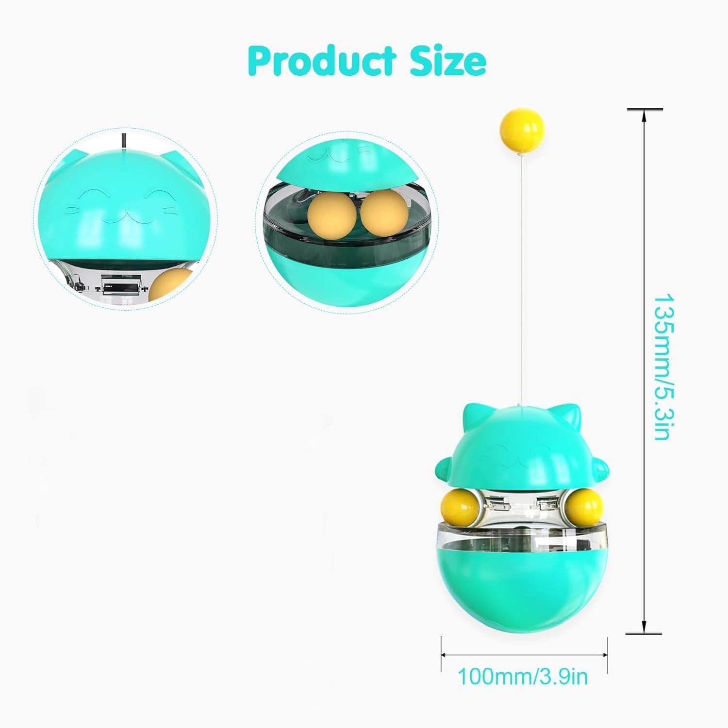 Riospets Interactive Cat Toy Feeder – Rolling Treat Dispenser for Brain Training & Fun Exercise