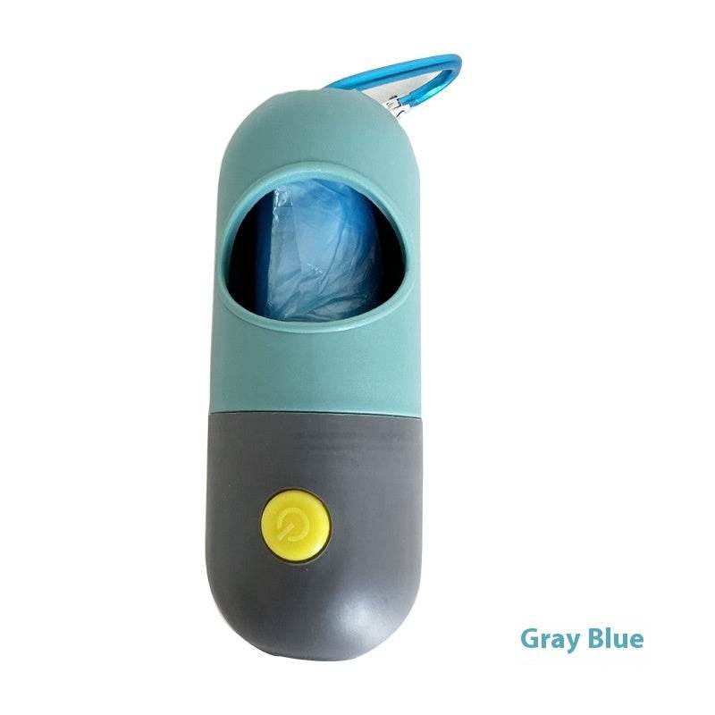 Riospets LED Poop Bag Dispenser for Night Walks Blue Gray