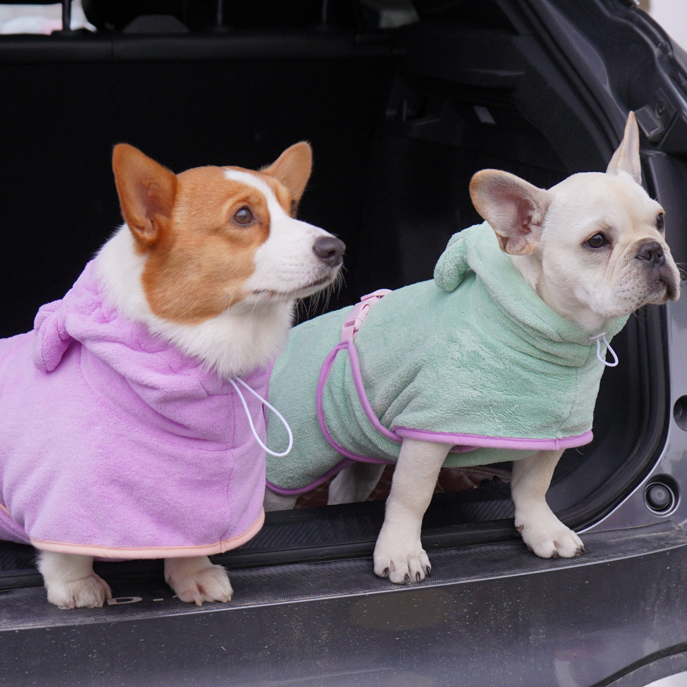 Dog Bathrobe – Super Absorbent Microfiber Drying Towel