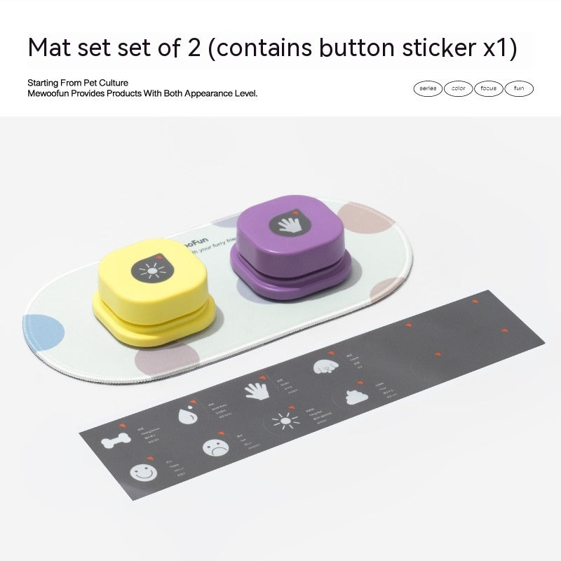Recordable Pet Communication Buttons – 4 Colors Talking Training Set