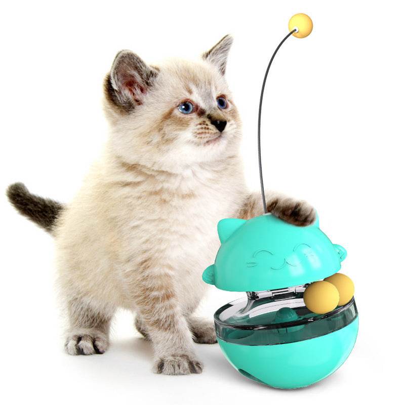 Riospets Interactive Cat Toy Feeder – Rolling Treat Dispenser for Brain Training & Fun Exercise Blue