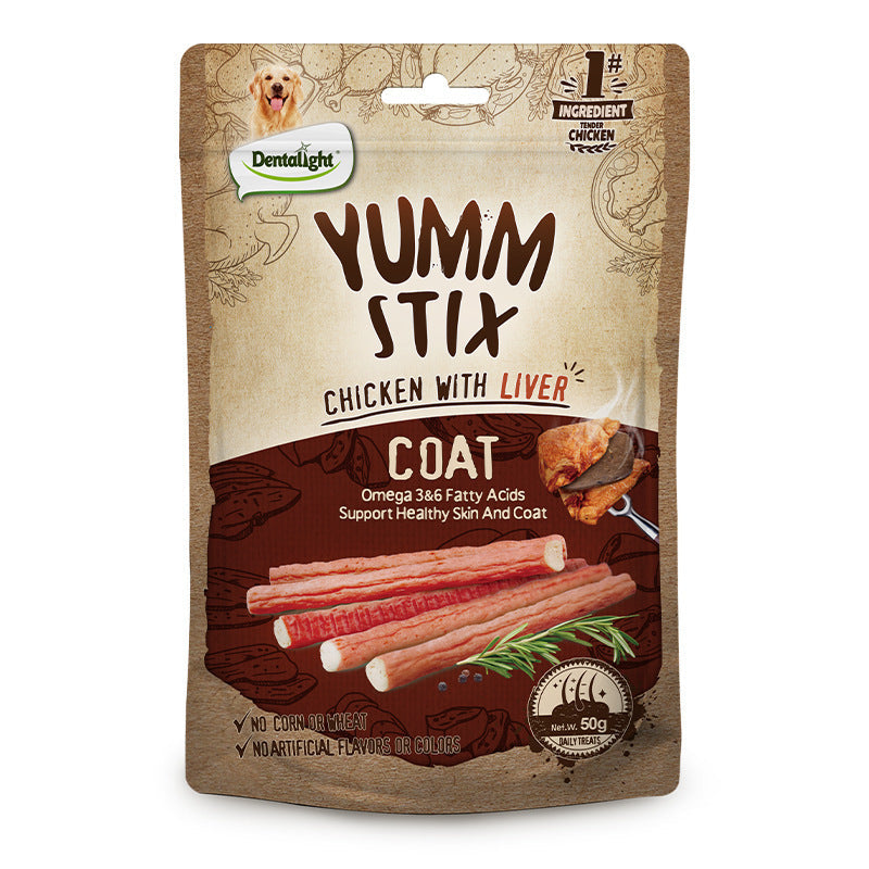 Puppy Vitamin Treats – Pure Chicken Strips for Healthy Growth & Appetite 50g Bag Chicken Liver Flavor