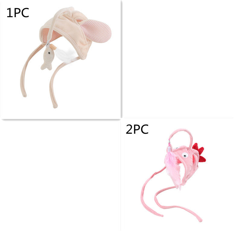 Funny Feather Headband – Interactive Cat Teaser Stick Toy