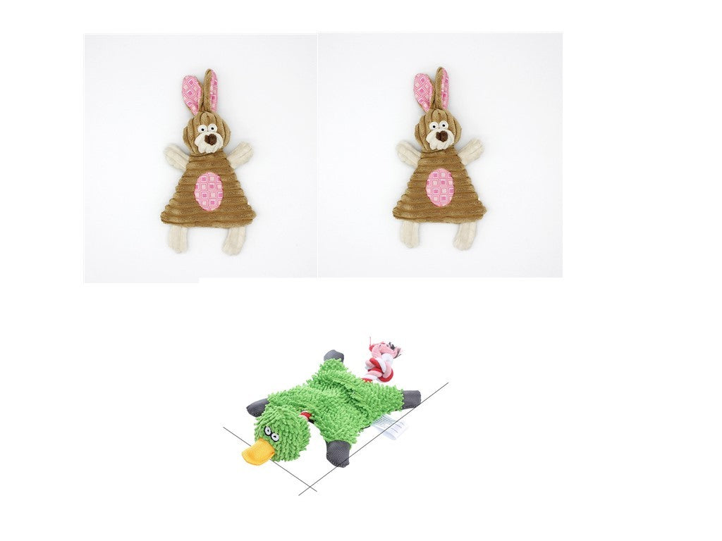 Donkey Plush Dog Toy – Corduroy Chew Squeaky Training Toy