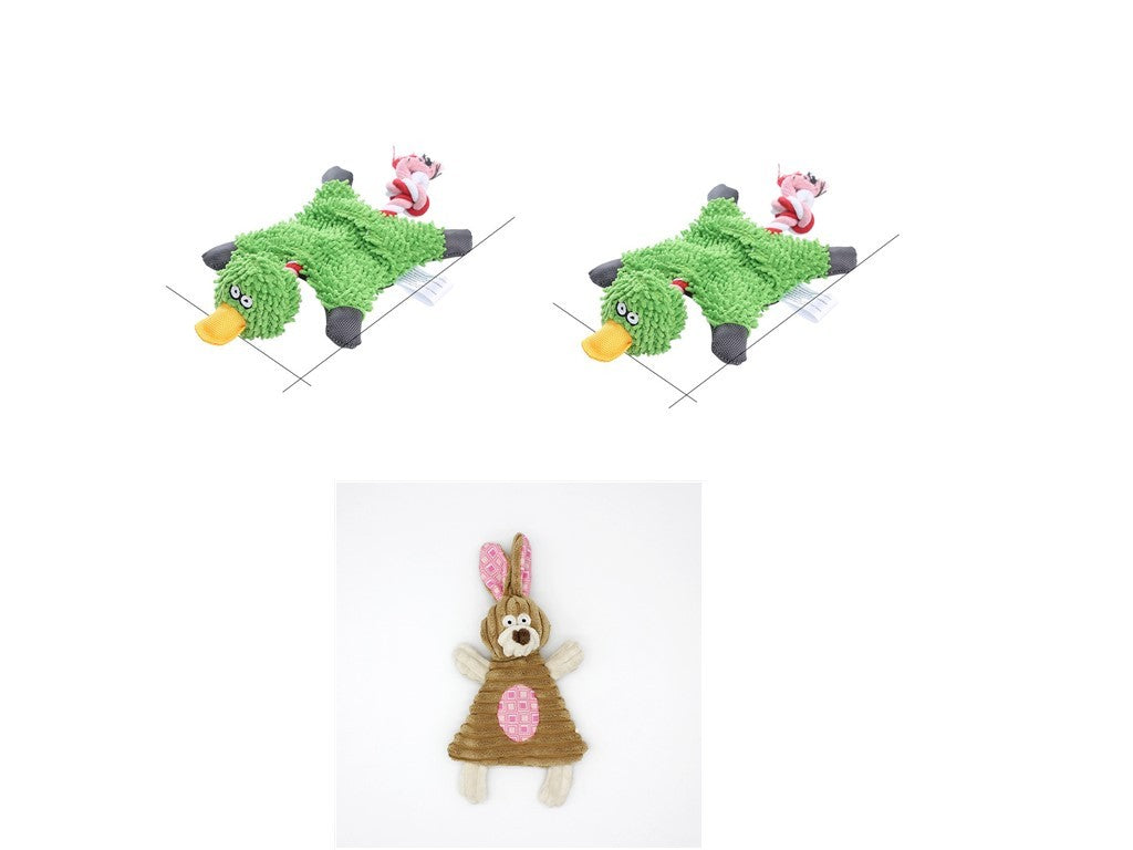 Donkey Plush Dog Toy – Corduroy Chew Squeaky Training Toy