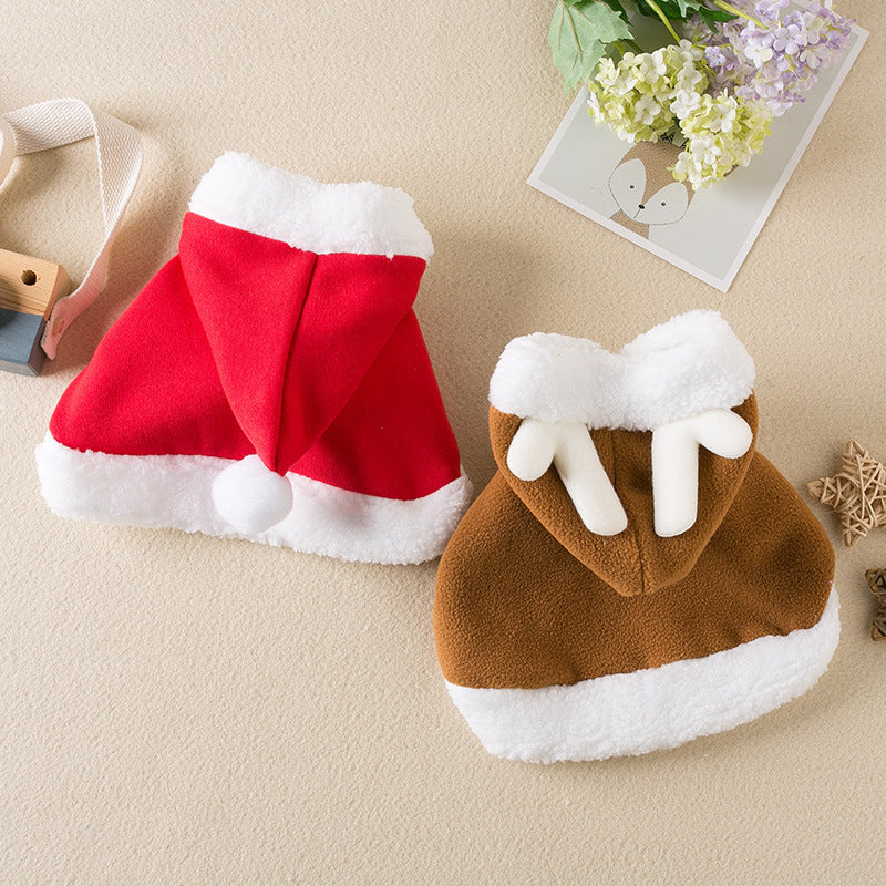 Christmas Pet Cloak – Red Holiday Shawl for Dogs & Cats