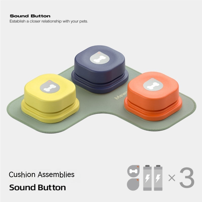 Recordable Pet Communication Buttons – 4 Colors Talking Training Set