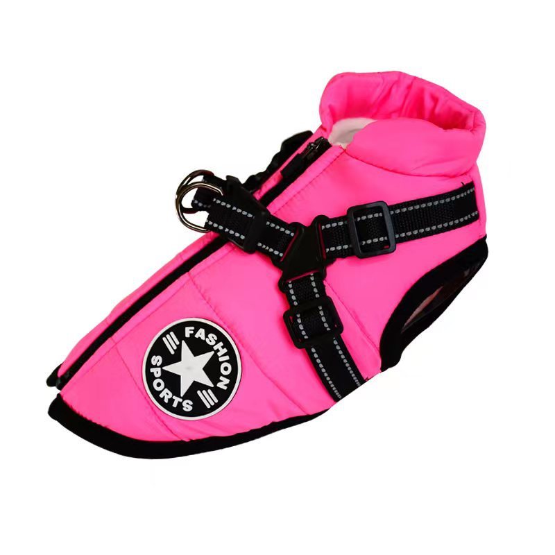 Waterproof Winter Dog Coat – Harness-Style Warm Pet Jacket