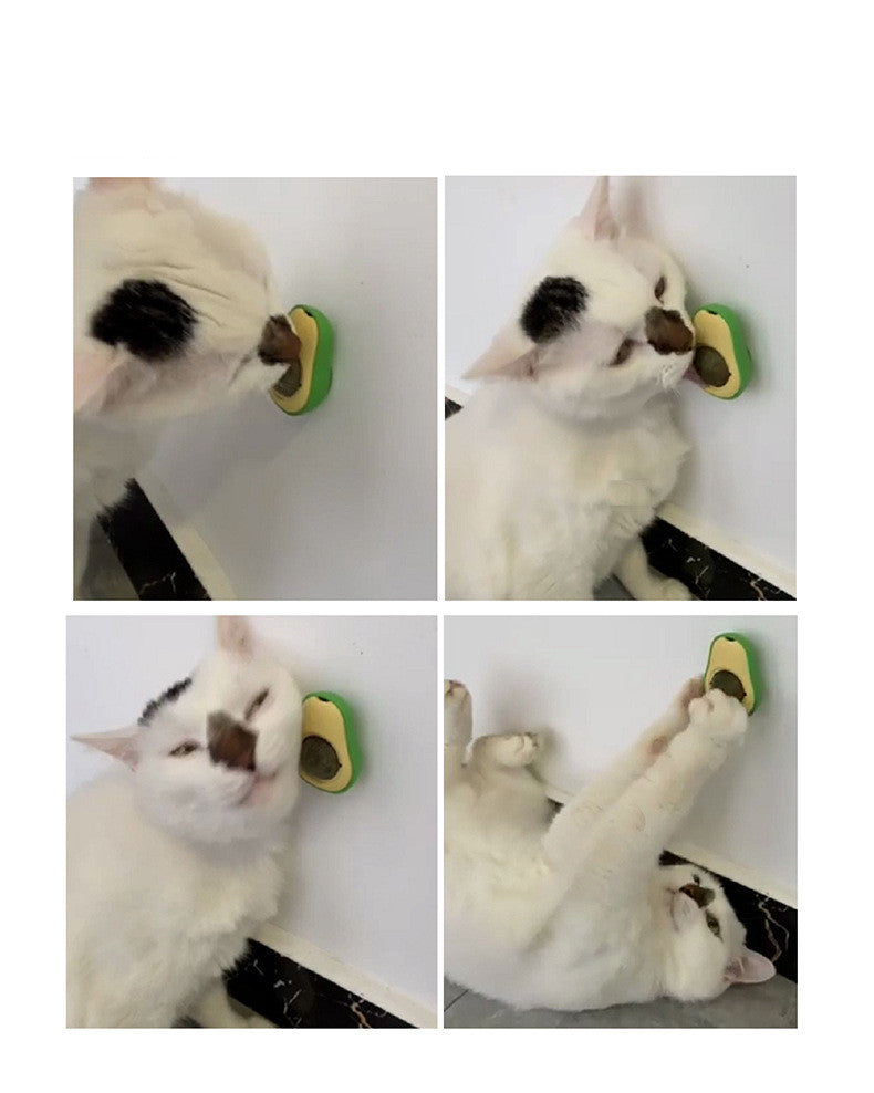 Avocado Catnip Toy – 360° Rotating Cat Mint Play Toy