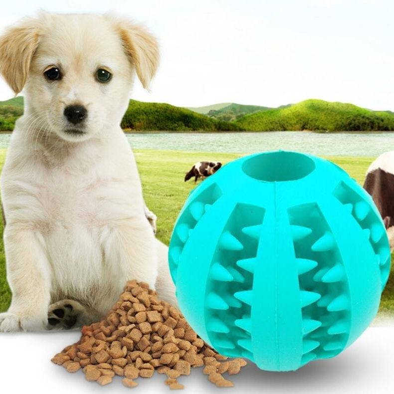 Dog Slow Feeder Ball – Rubber Interactive Treat Toy
