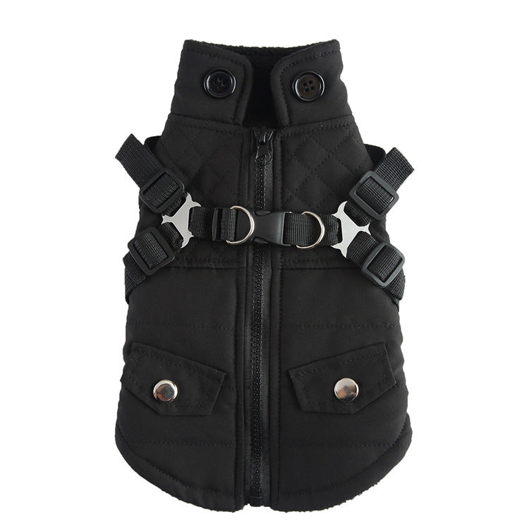 Winter Dog Clothes – Zipper Cotton Jacket for Small Pets