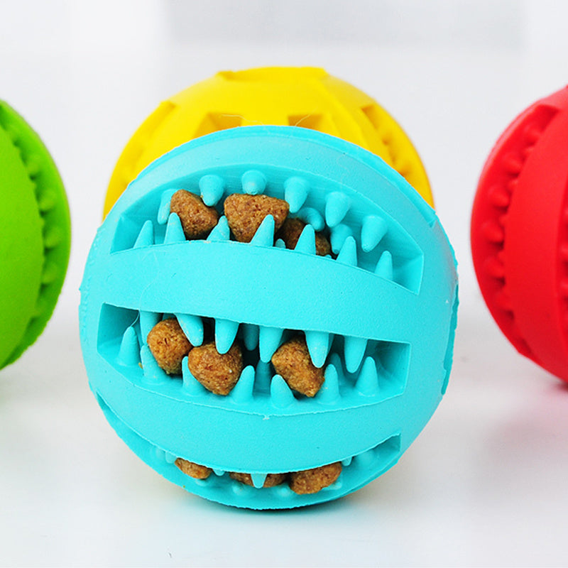 Dog Slow Feeder Ball – Rubber Interactive Treat Toy