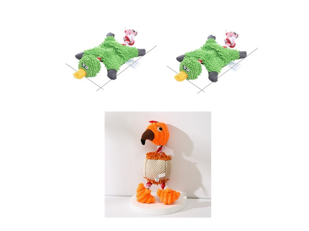 Donkey Plush Dog Toy – Corduroy Chew Squeaky Training Toy