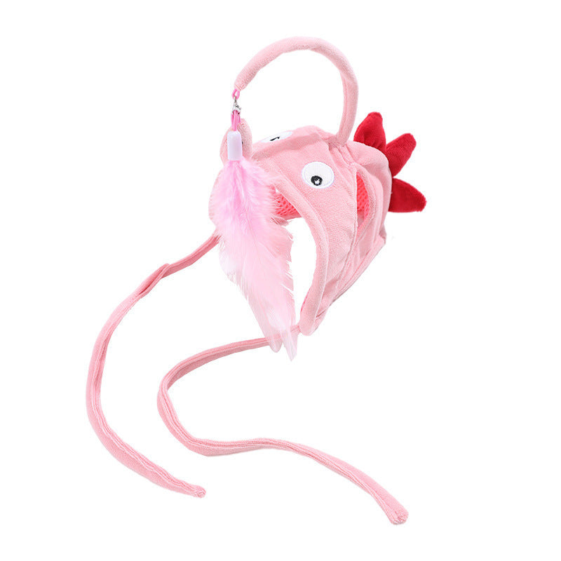 Funny Feather Headband – Interactive Cat Teaser Stick Toy