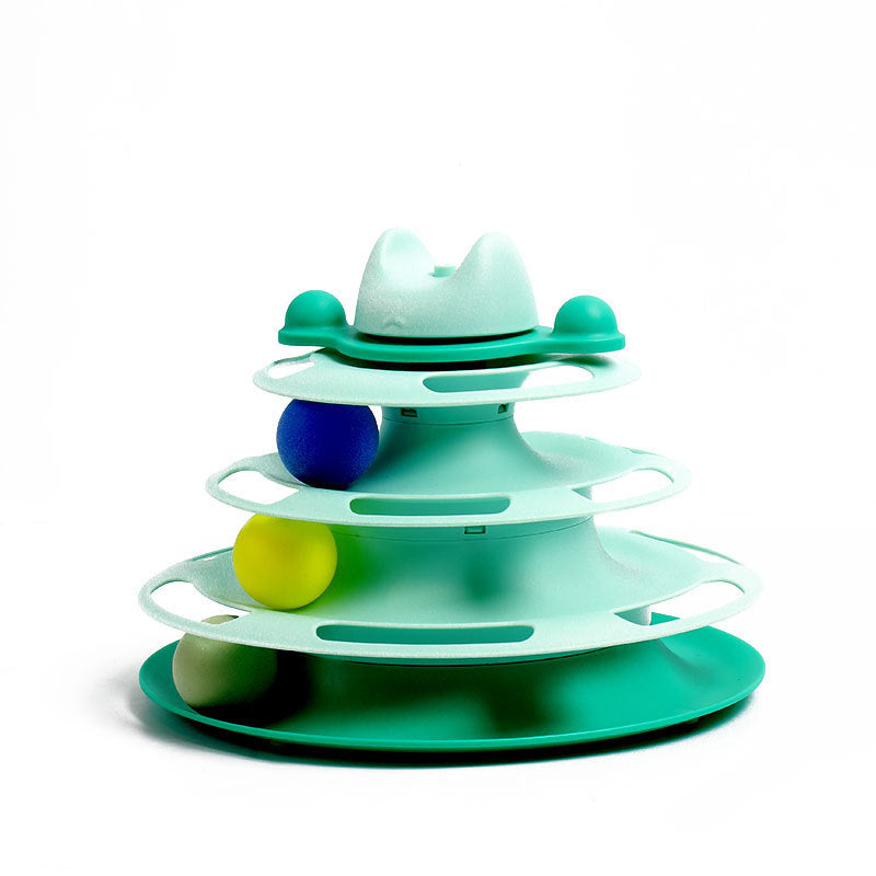 Cat Tower Toy – Multi-Level Rolling Ball Play Board