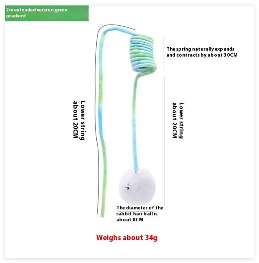 Interactive Spring Cat Toy - Suction Cup & Rabbit Fur
