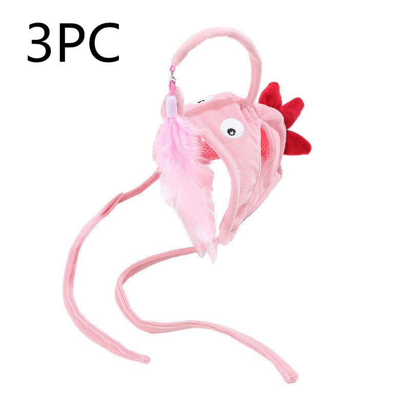 Funny Feather Headband – Interactive Cat Teaser Stick Toy