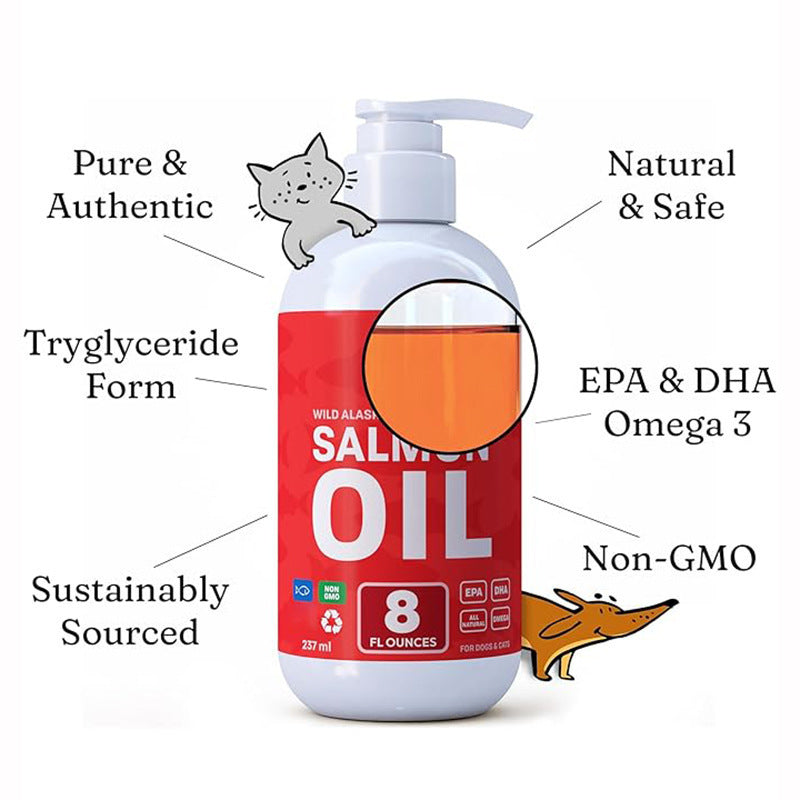 Omega Fish Oil for Dogs & Cats – Hair Shedding & Skin Care Supplement