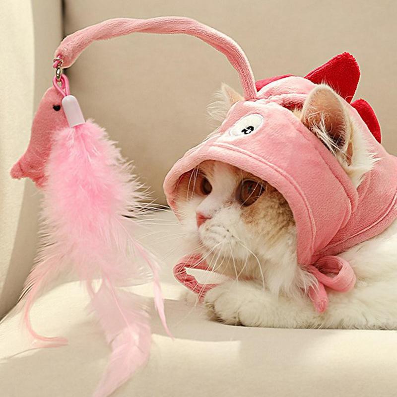Funny Feather Headband – Interactive Cat Teaser Stick Toy