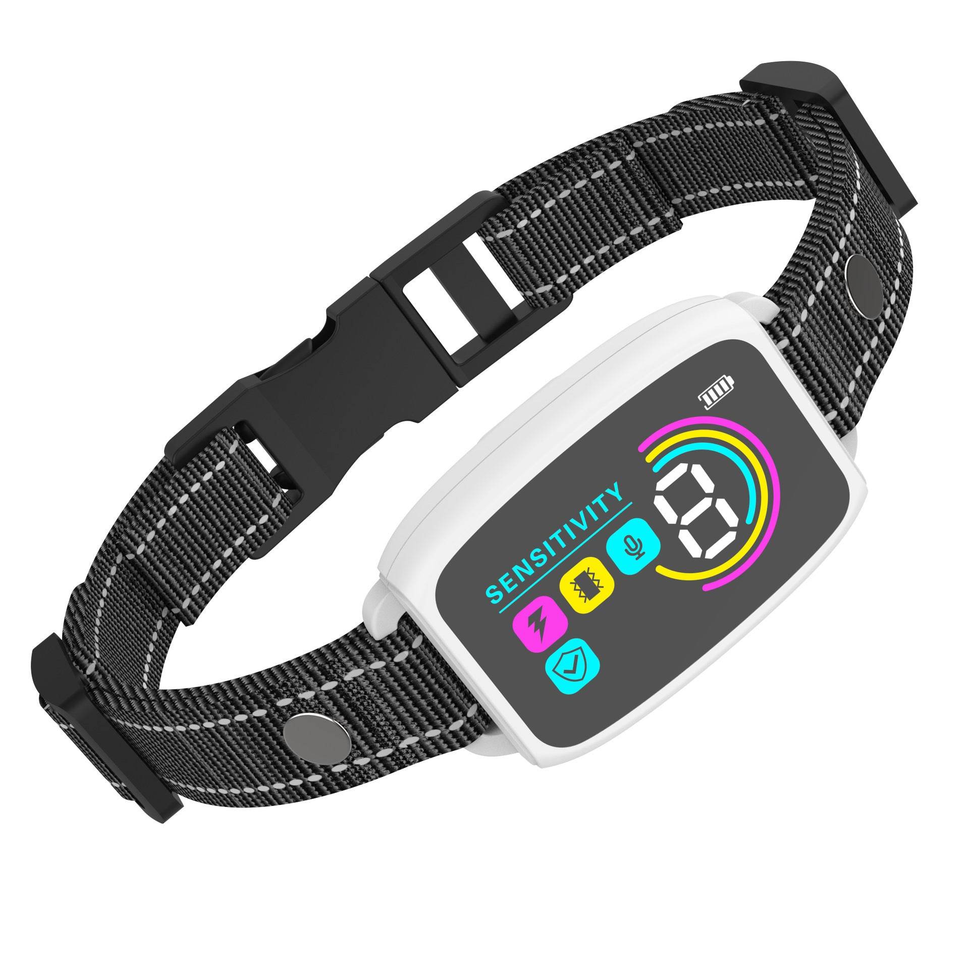 Riospets Smart No-Shock Bark Collar for Dogs White
