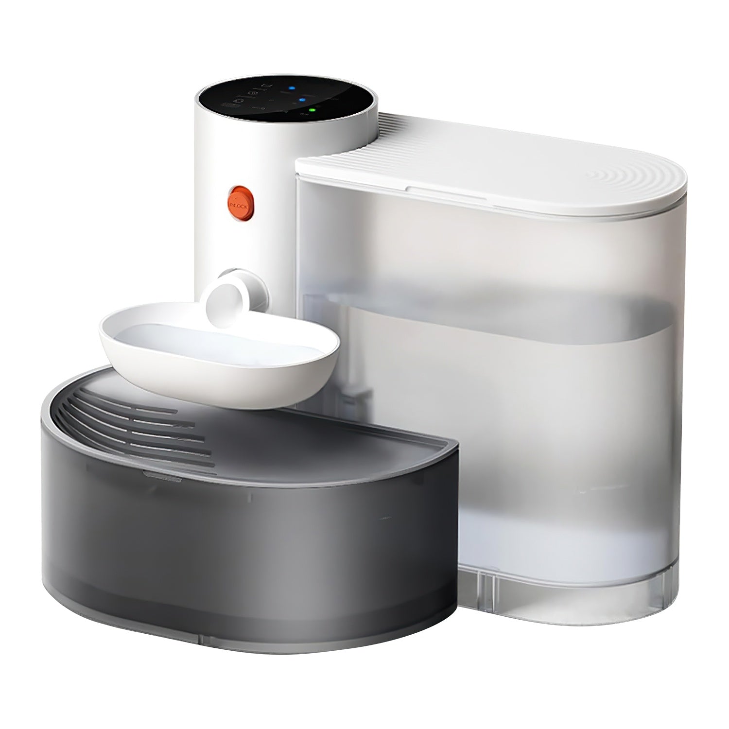 1Pc Smart Pet Water Fountain Automatic Cat Water Dispenser 3L Cordless Rechargeable Dog Water Fountain Self-Refill With 3 Adjustable Volume 3 Time Intervals Touch Control White