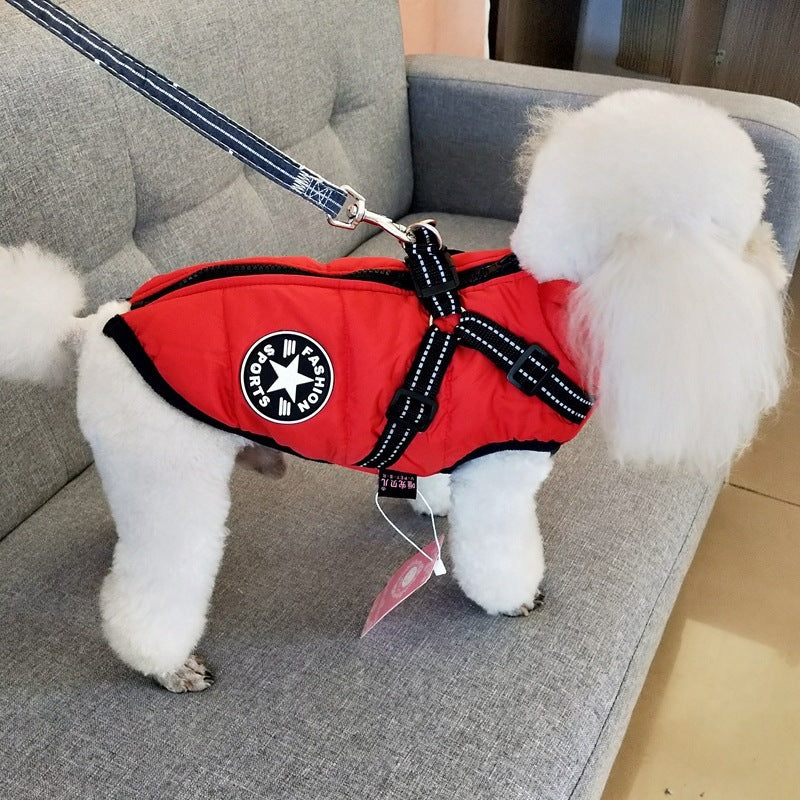 Waterproof Winter Dog Coat – Harness-Style Warm Pet Jacket