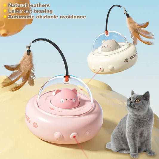 Interactive Cat Toy - Smart Electric UFO Teaser Cat Toy