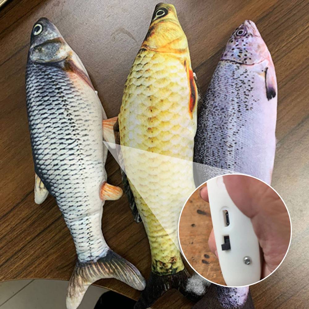 Electric Jumping Fish Toy – Realistic Flopping Fish Without Catnip