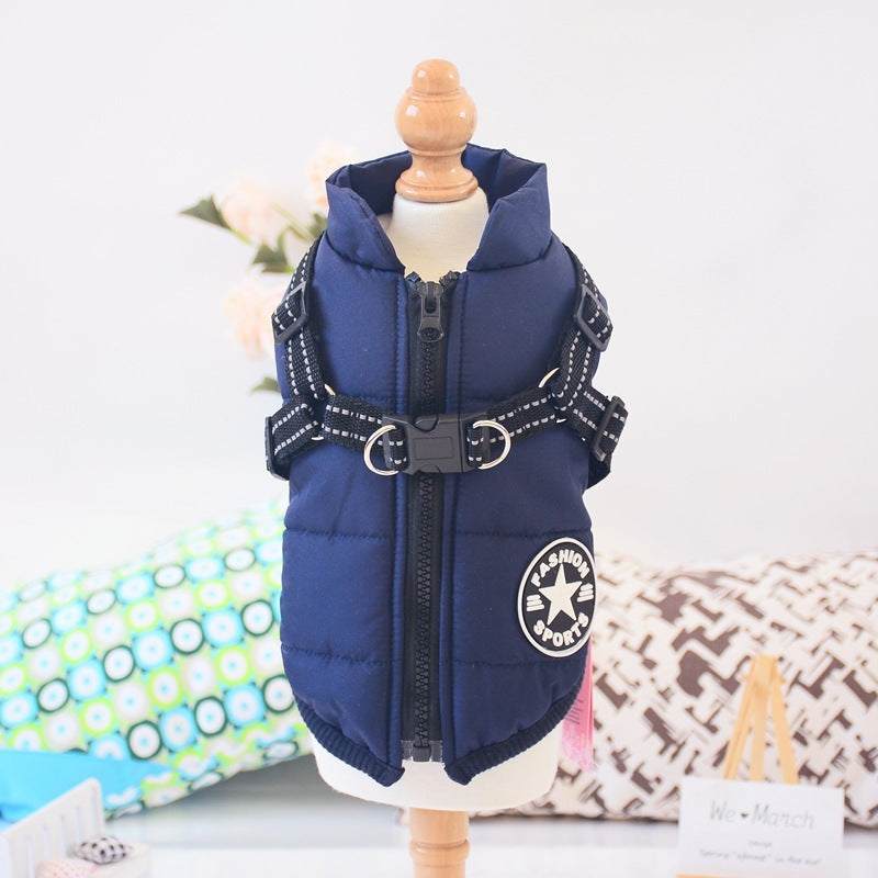 Waterproof Winter Dog Coat – Harness-Style Warm Pet Jacket