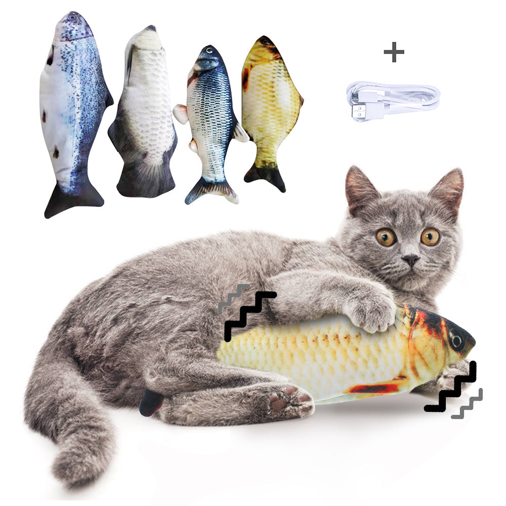 Electric Jumping Fish Toy – Realistic Flopping Fish Without Catnip