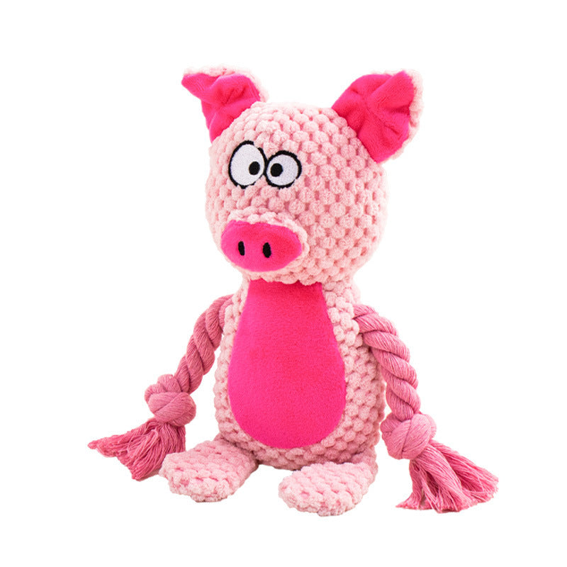 Plush Rope Dog Toy – Interactive Tug & Training Chew Toy