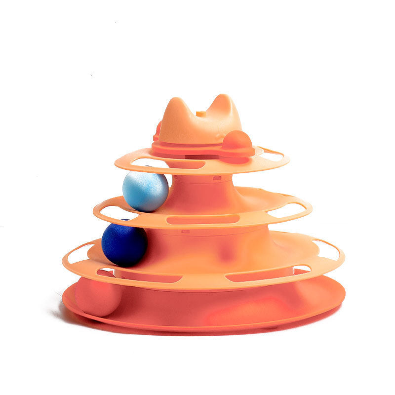 Cat Tower Toy – Multi-Level Rolling Ball Play Board