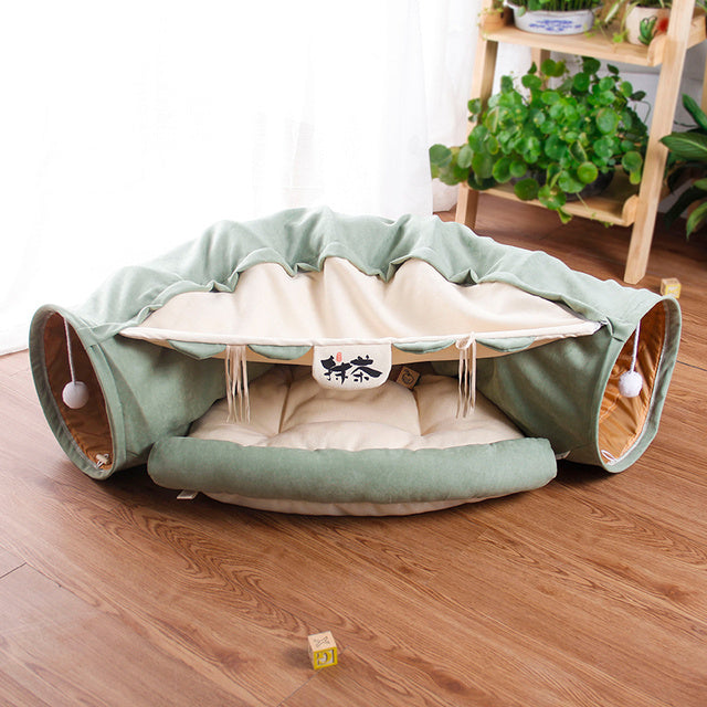 Cat Tunnel Toy – Collapsible Interactive Play Tube for Cats & Rabbits