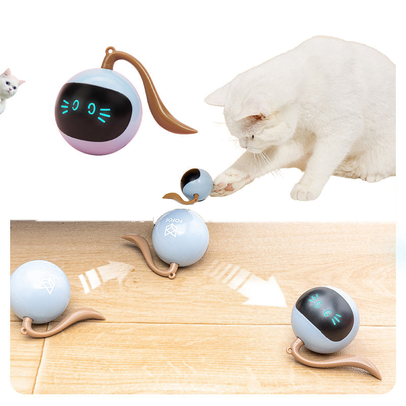 Smart LED Cat Ball – Colorful Rotating Interactive Pet Toy