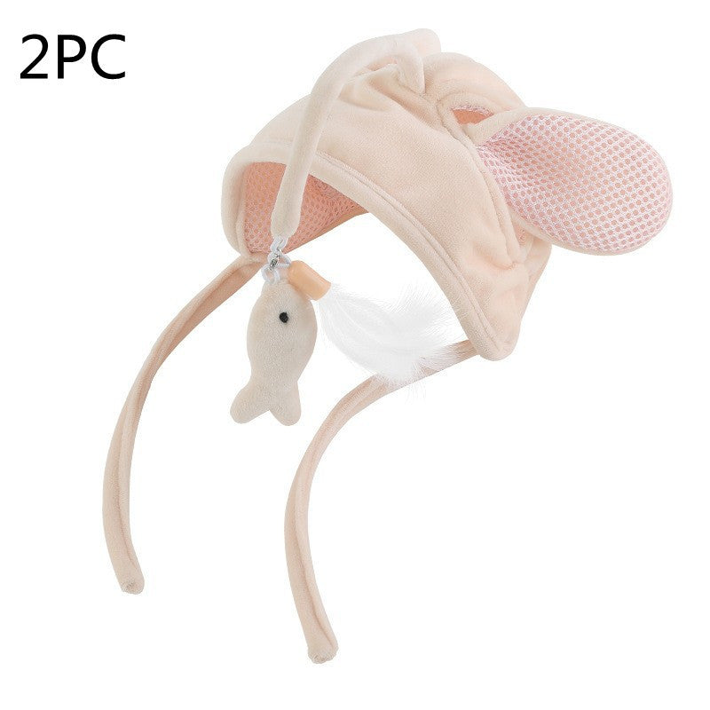 Funny Feather Headband – Interactive Cat Teaser Stick Toy