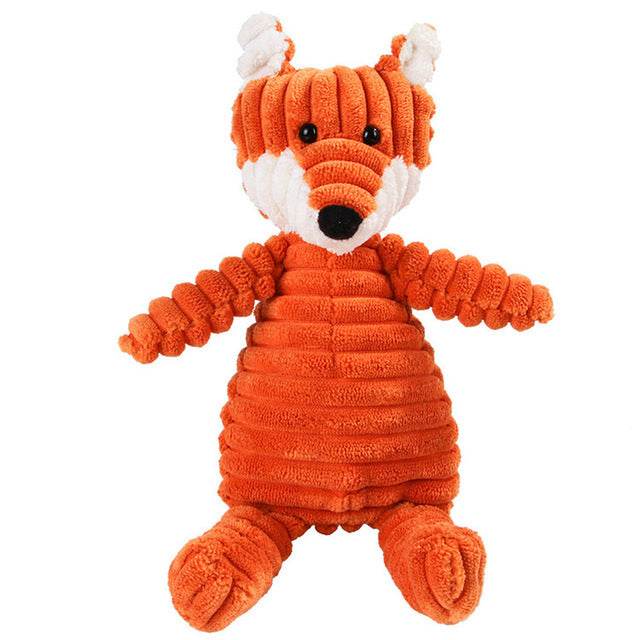 Riospets Squeaky Plush Dog Toy - Chew & Teeth Clean Fox