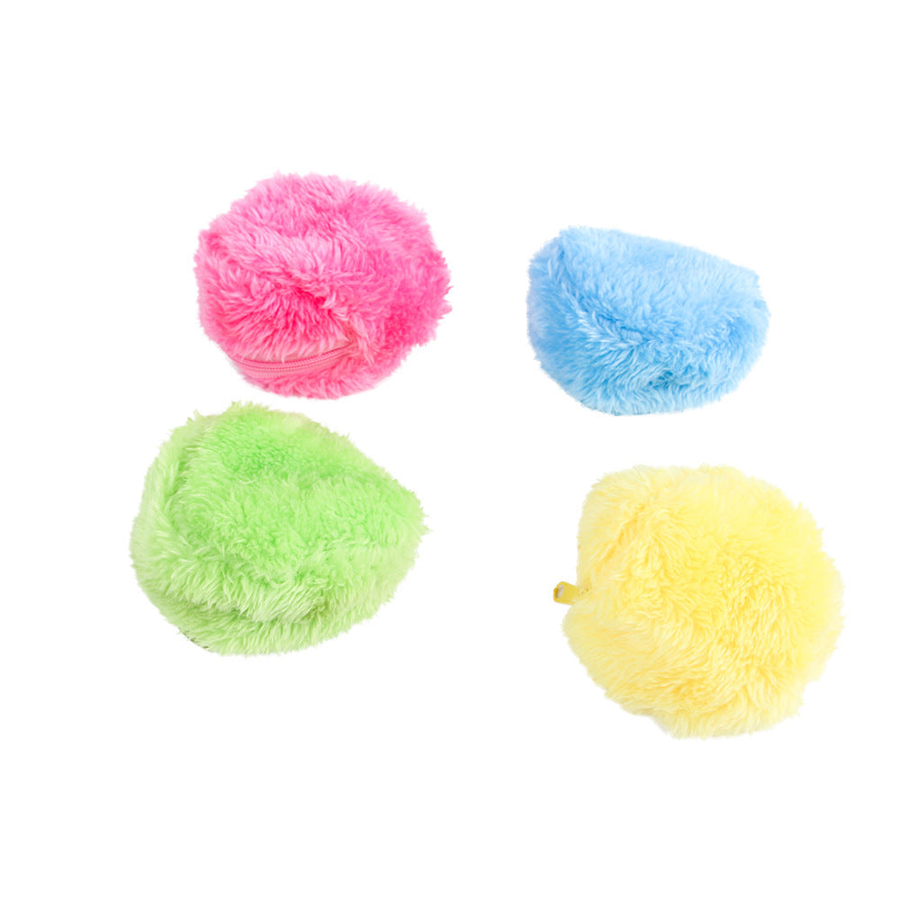 Automatic Rolling Ball Toy – Smart Plush Cat & Dog Interactive Toy