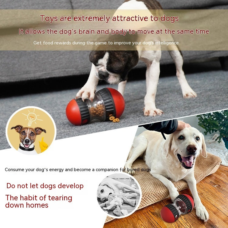 Food Dispensing Dog Toy – Interactive Slow Feeder Tumbler